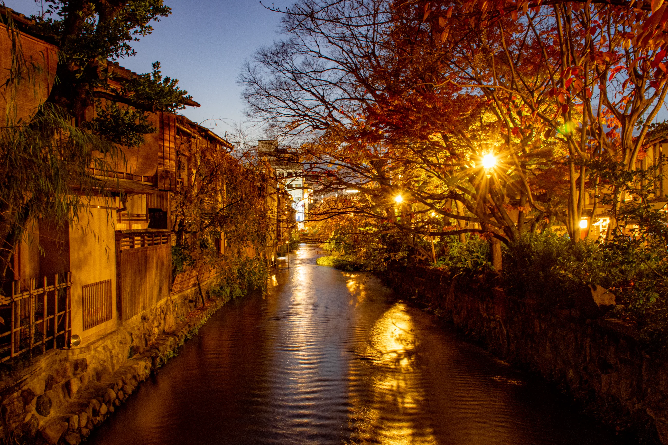 Japan Kyoto at night